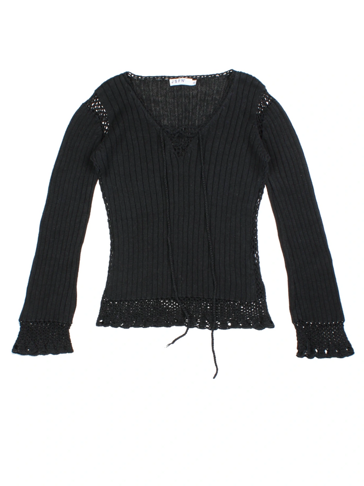 Y2K Tie Detail Jumper (Size L)