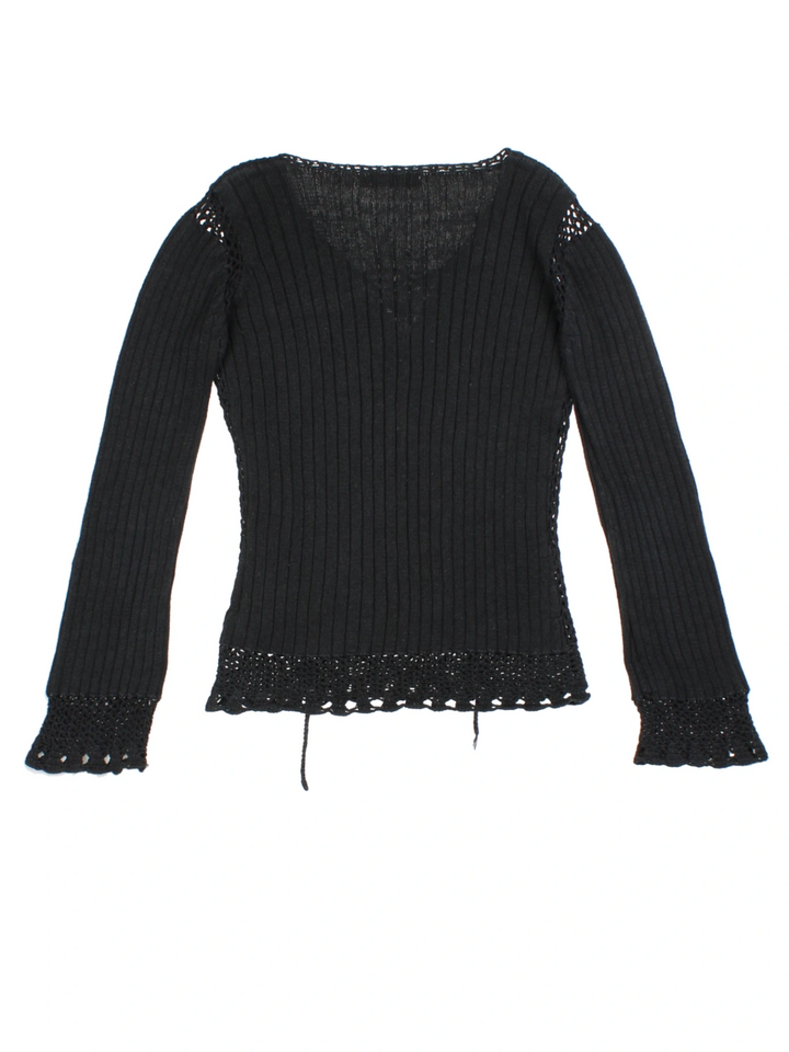 Y2K Tie Detail Jumper (Size L)