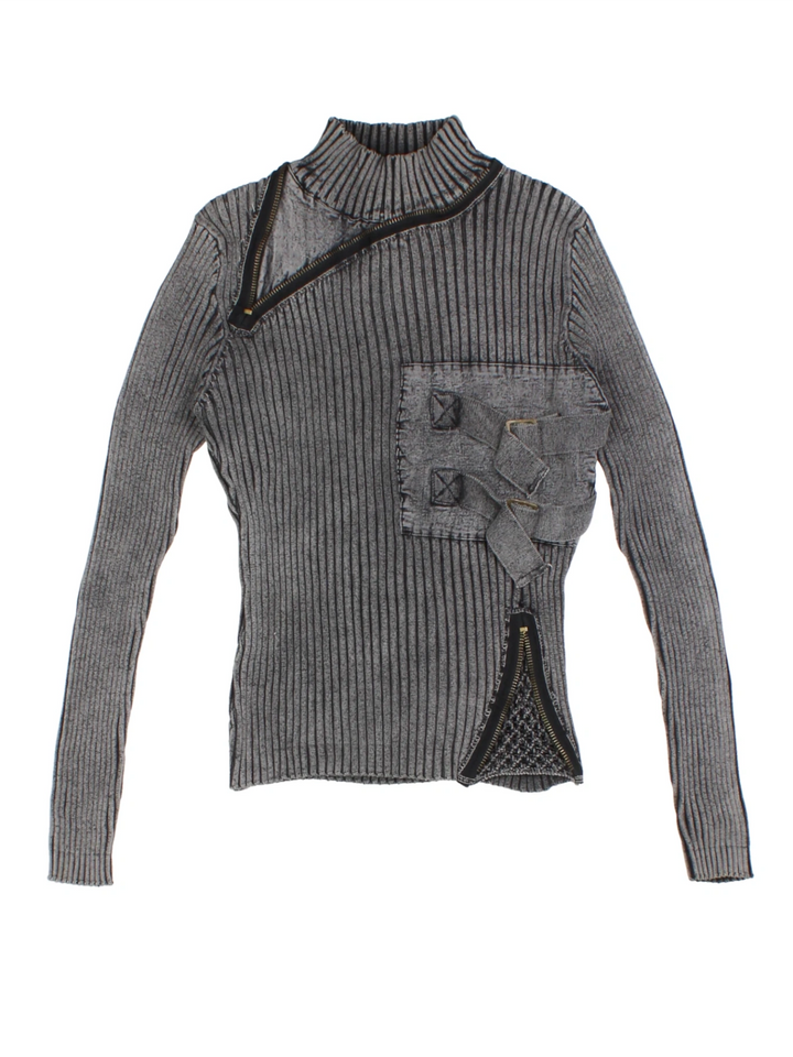 Y2K Buckle Detail Jumper (Size S)