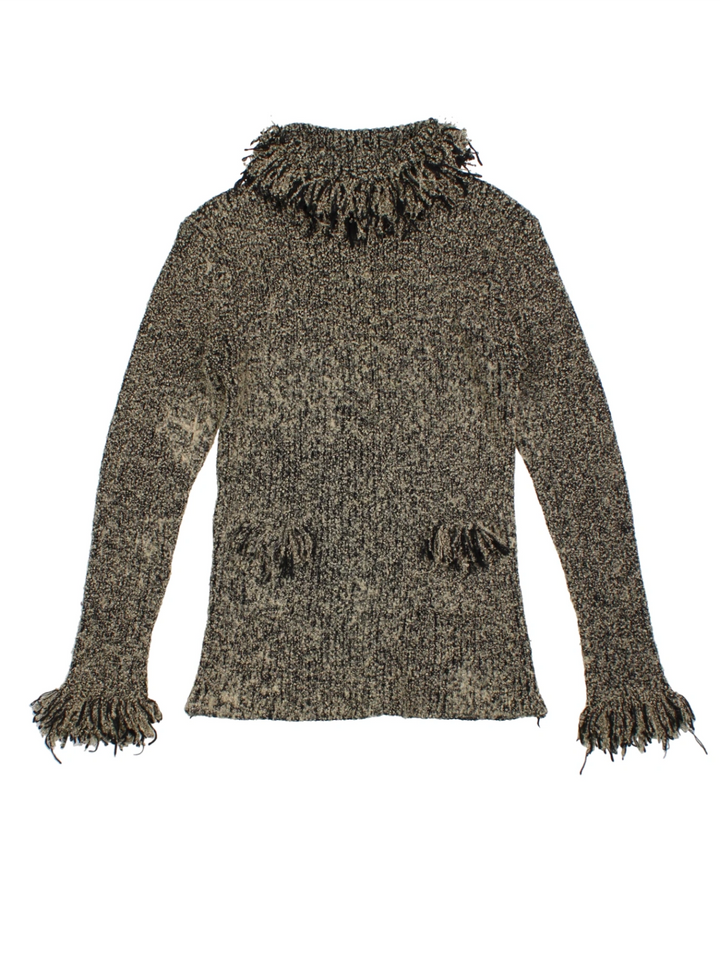 Y2K Frayed Hem Jumper (Size M)