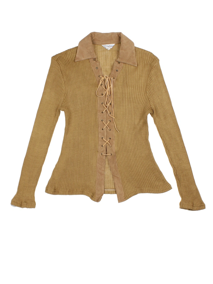 Y2K Lace Up Jumper (Size L)