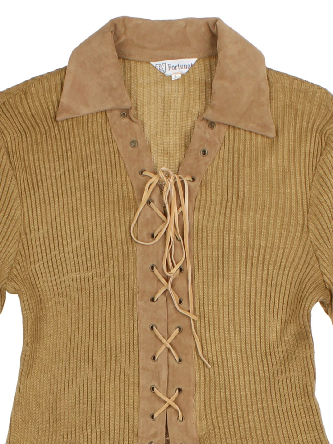 Y2K Lace Up Jumper (Size L)