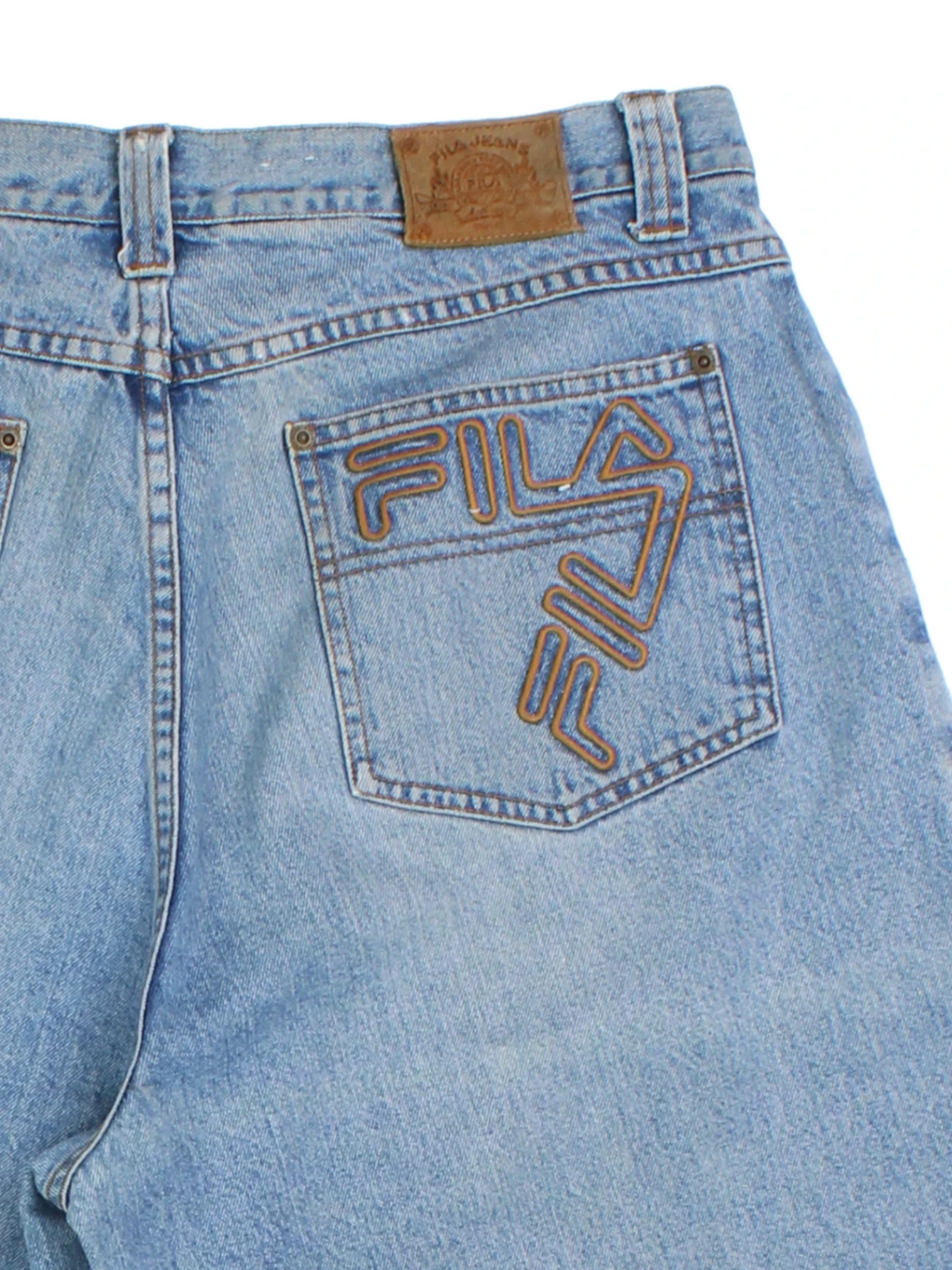 90's Fila Denim Shorts (Size L)