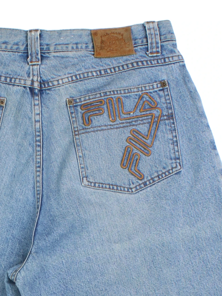 90's Fila Denim Shorts (Size L)