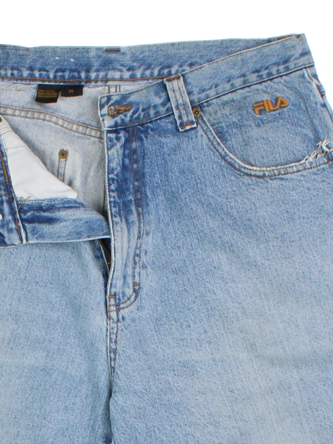 90's Fila Denim Shorts (Size L)