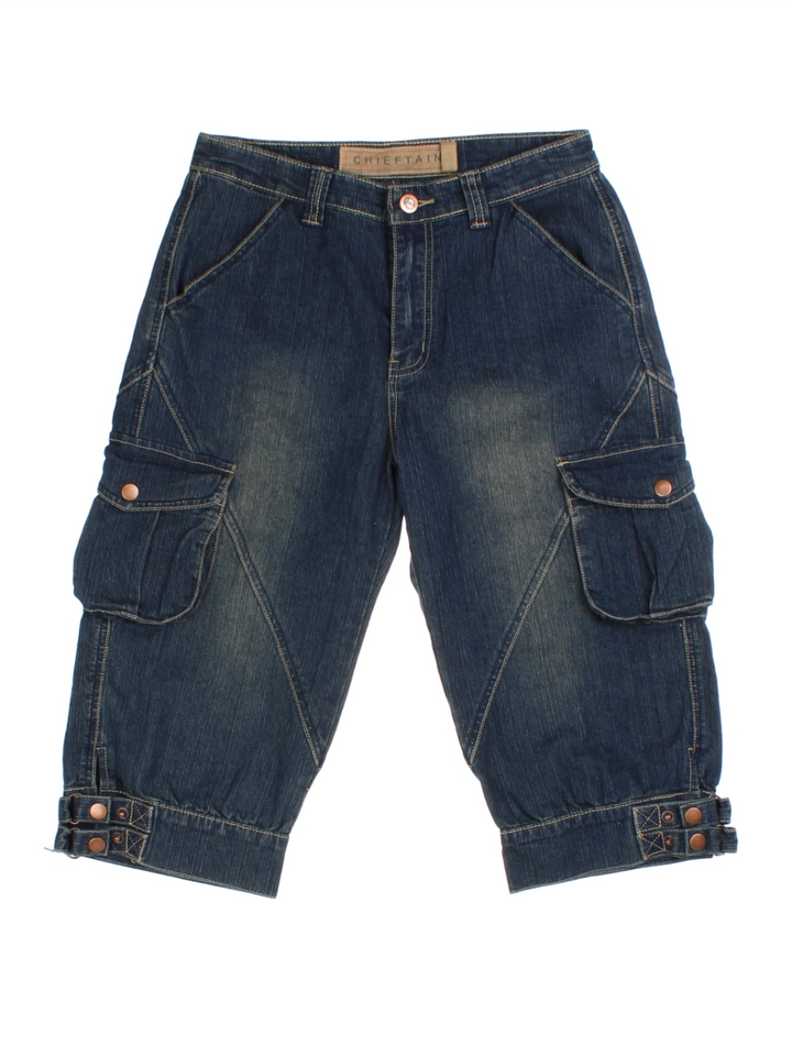 Y2K Cargo Capri Shorts (Size M)