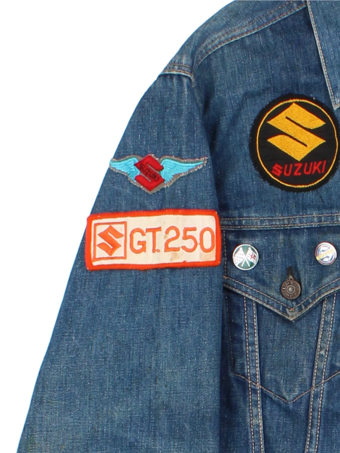 Levi Strauss Denim Jacket With Patches (Size XS)