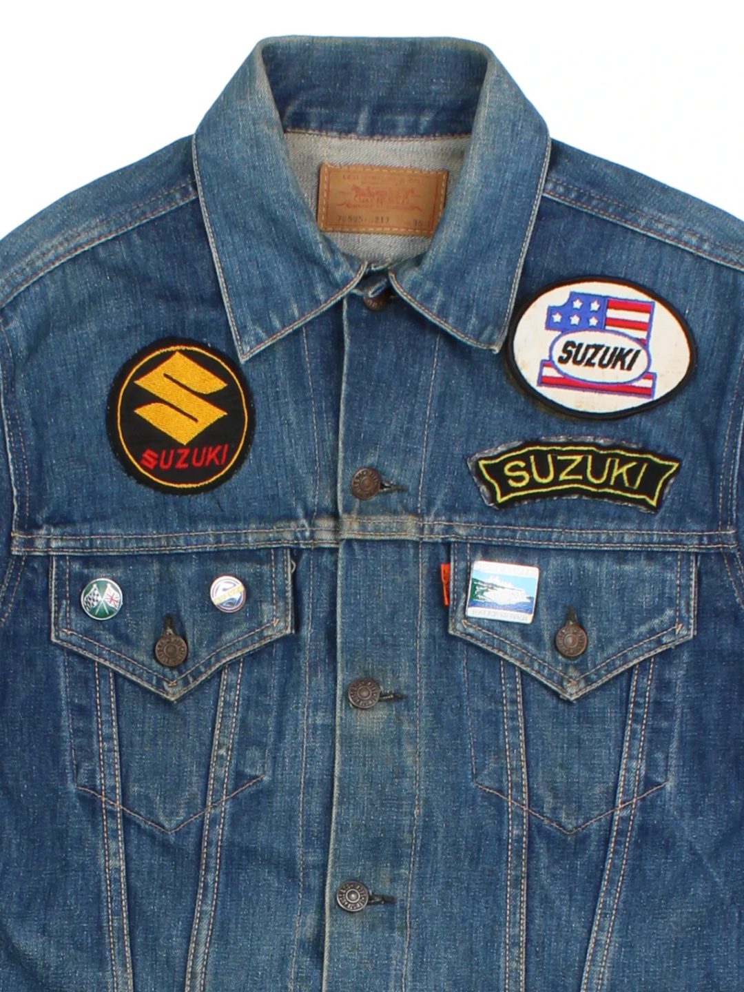 Levi Strauss Denim Jacket With Patches (Size XS)