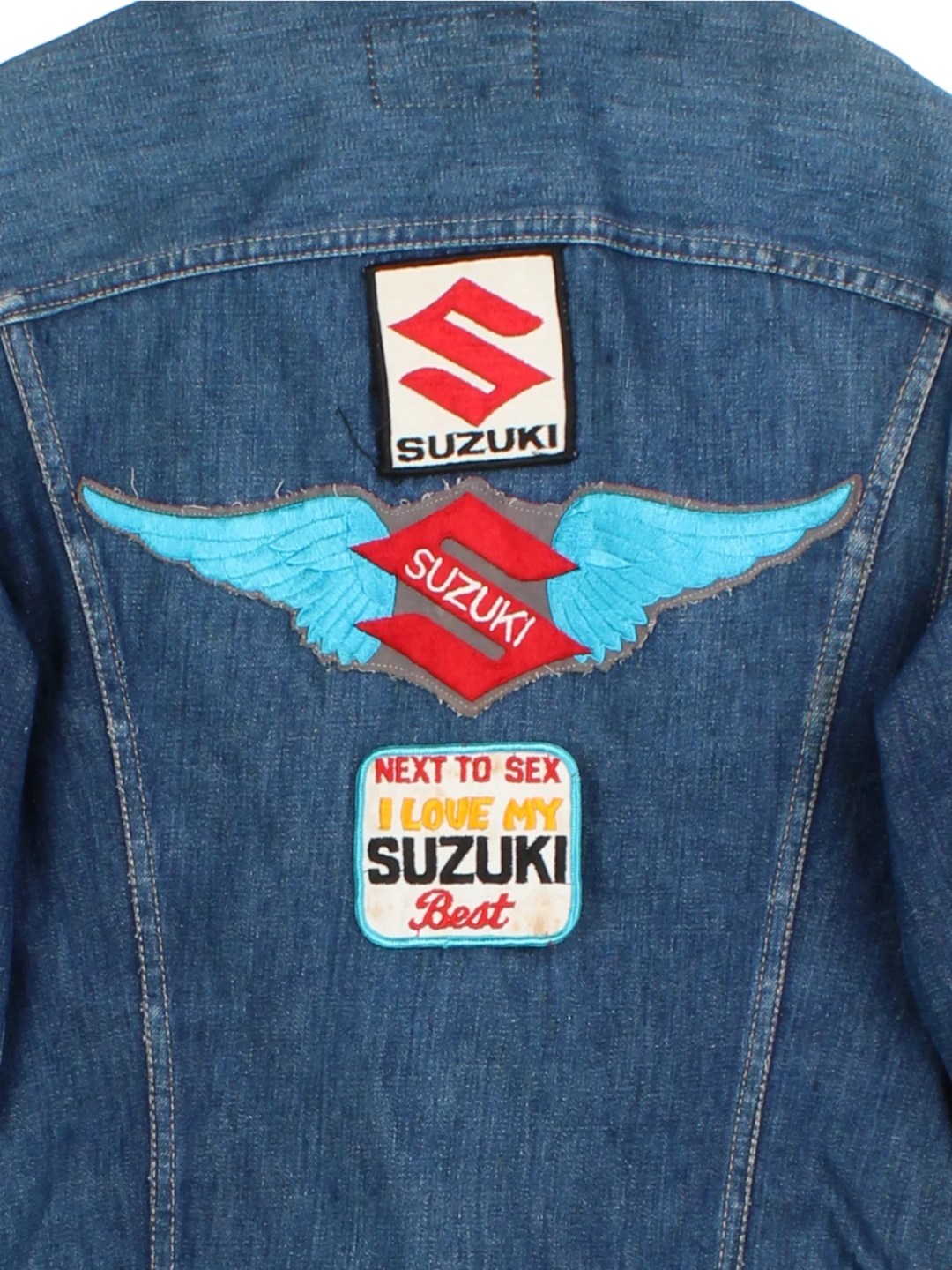 Levi Strauss Denim Jacket With Patches (Size XS)