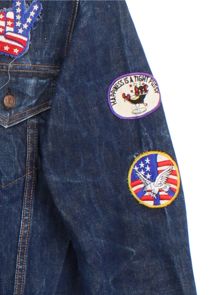 Levi Strauss Denim Jacket With Patches (Size XS)