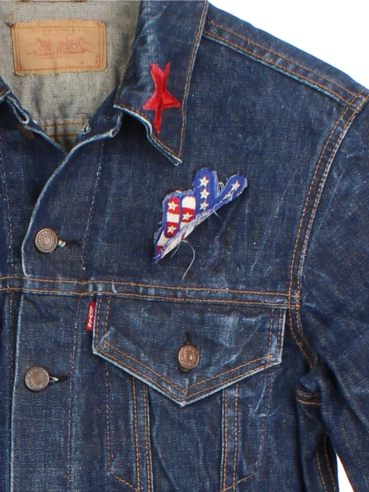 Levi Strauss Denim Jacket With Patches (Size XS)