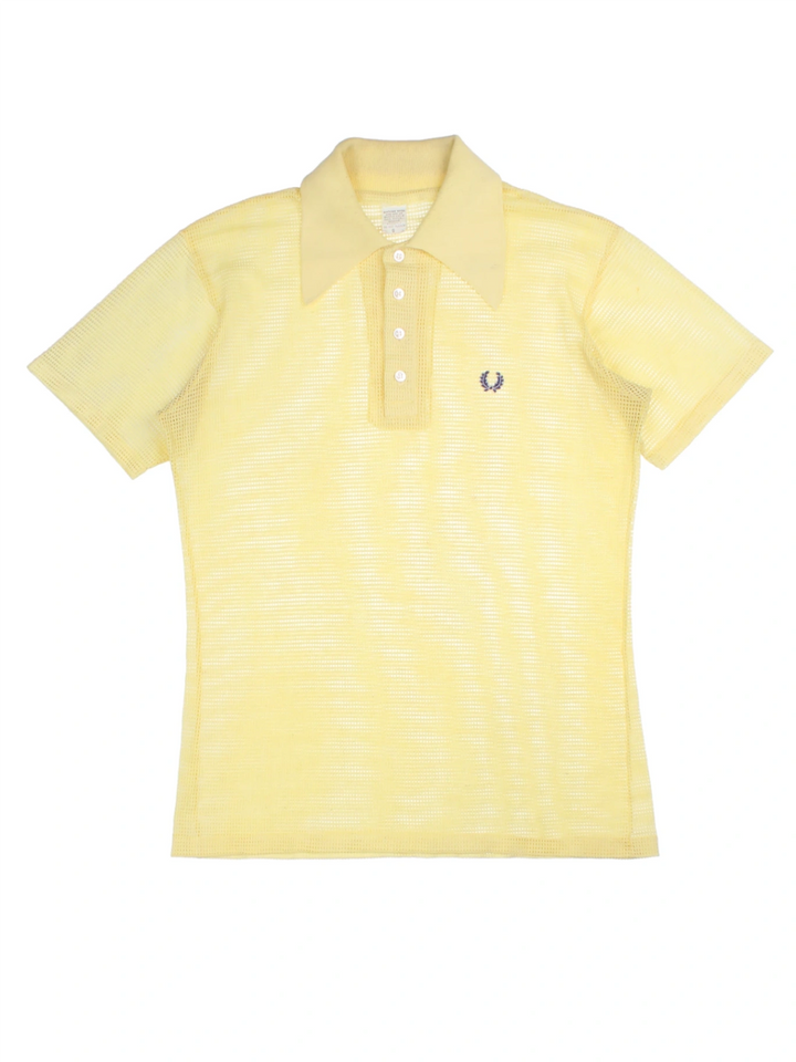 70's Fred Perry Mesh Polo Shirt (Size S)
