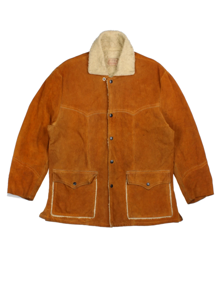 80's J-O-Kay Sherpa Lined Sued Jacket (Size L)
