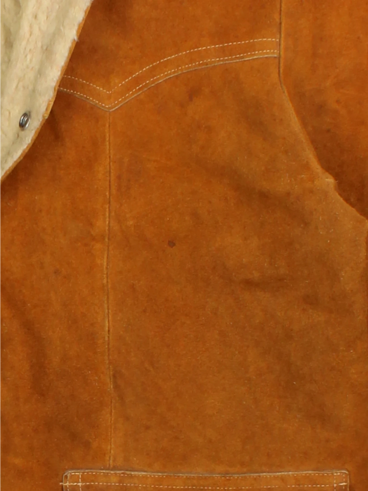 80's J-O-Kay Sherpa Lined Sued Jacket (Size L)