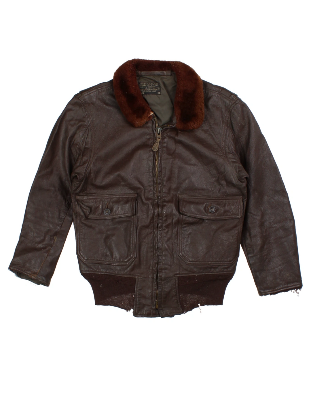 US Navy G-1 Leather Flight Jacket (Size S)
