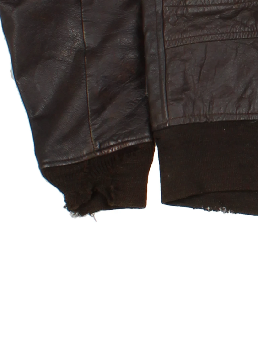 Vintage Leather Flight Jacket (Size S)