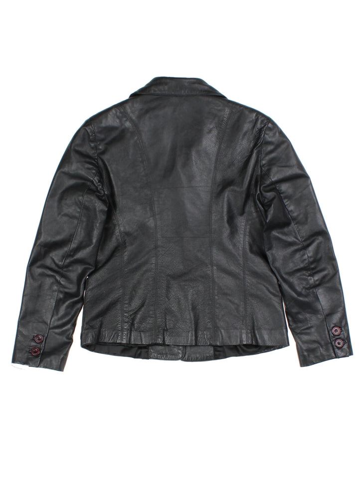 Y2K Leather Jacket (Size S)