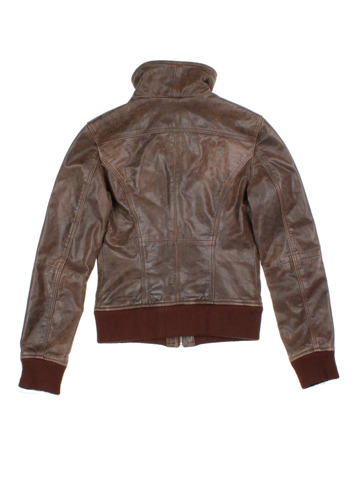 Y2K Leather Jacket (Size S)