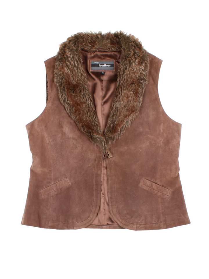 Y2K Leather Gilet (Size M)