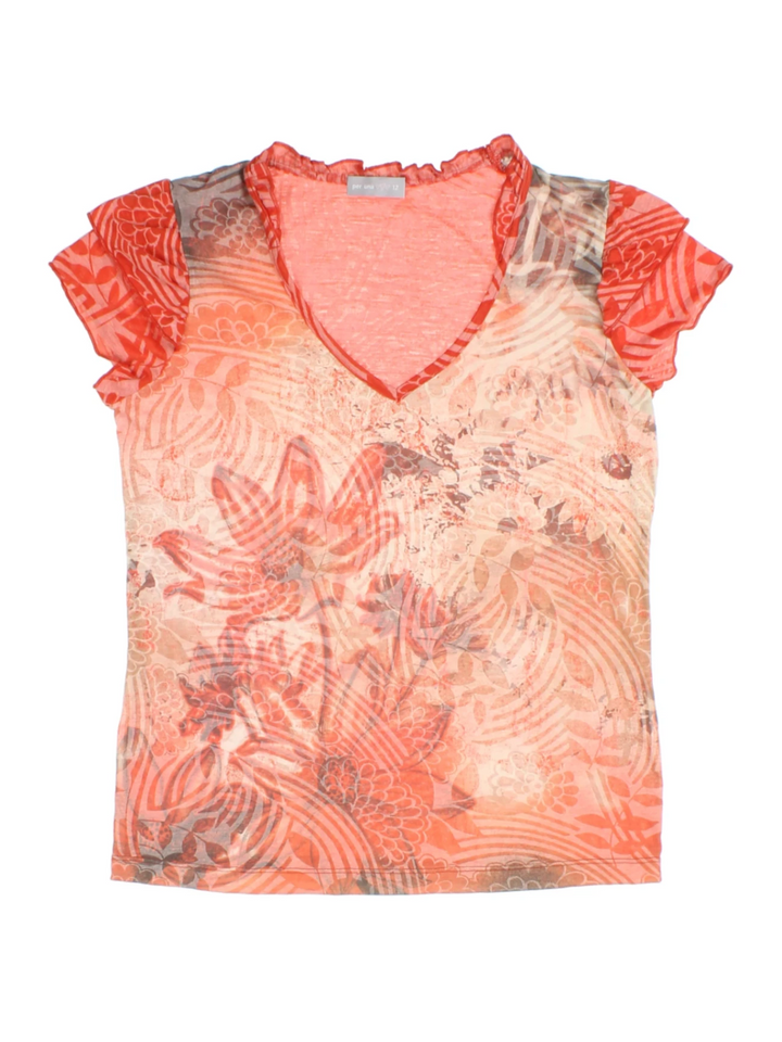 Y2K Per Una Floral Print T-Shirt (Size L)