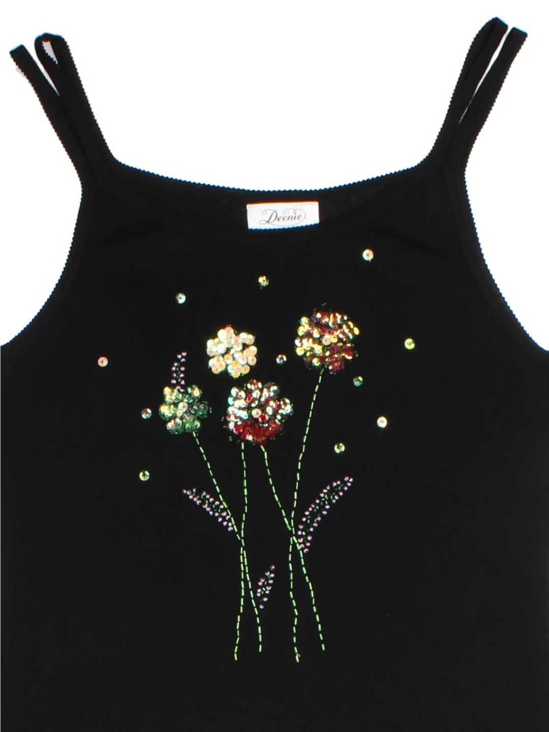 Y2K Floral Beaded Vest Top (Size L)