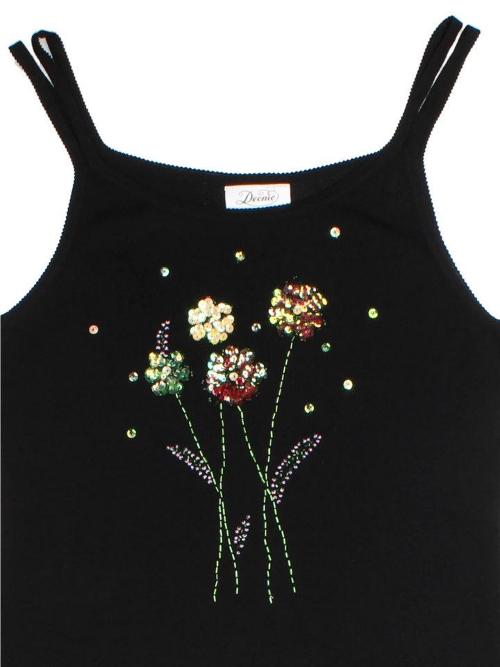Y2K Floral Beaded Vest Top (Size L)