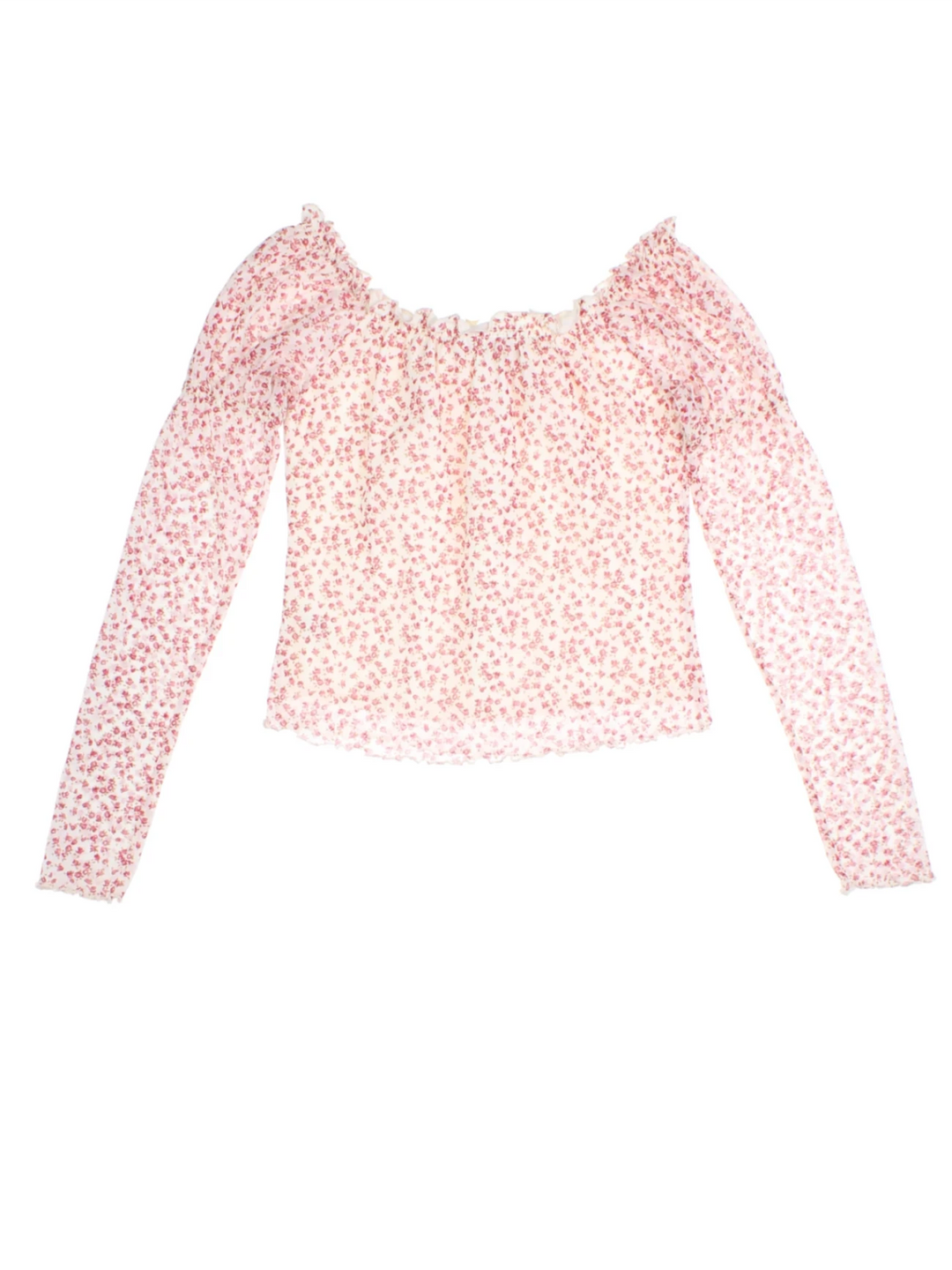Y2K Floral Layered Top (Size S)