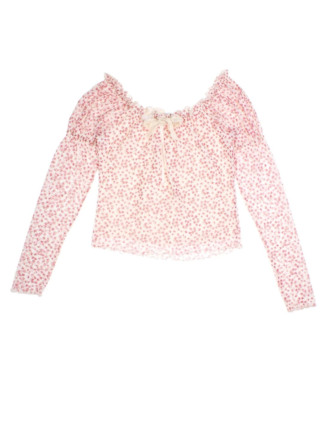 Y2K Floral Layered Top (Size S)