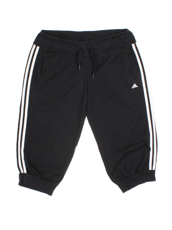 Y2K Adidas Cropped Tracksuit Bottoms (Size M)