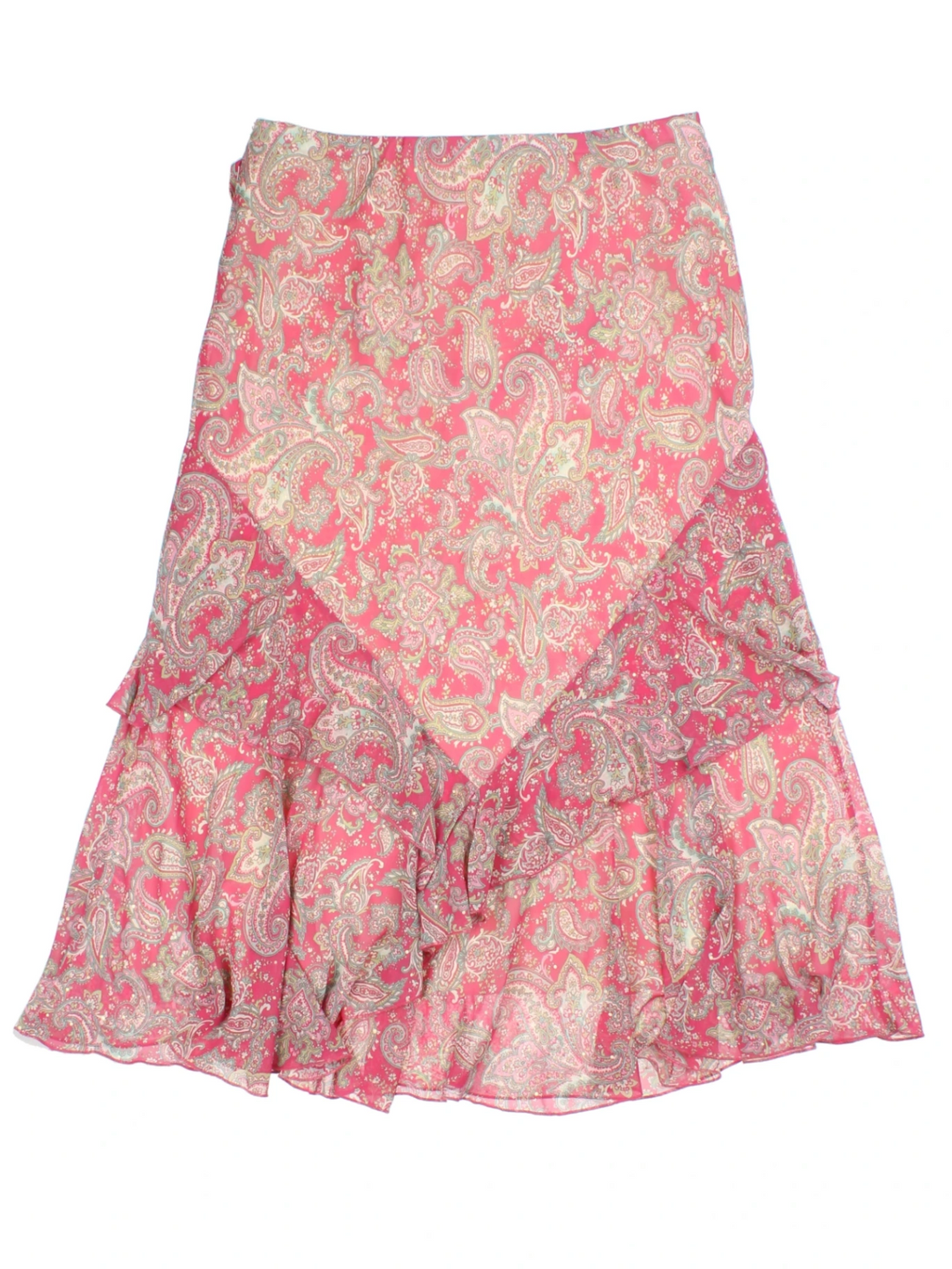 Y2K Floral Layered Midi Skirt (Size M)