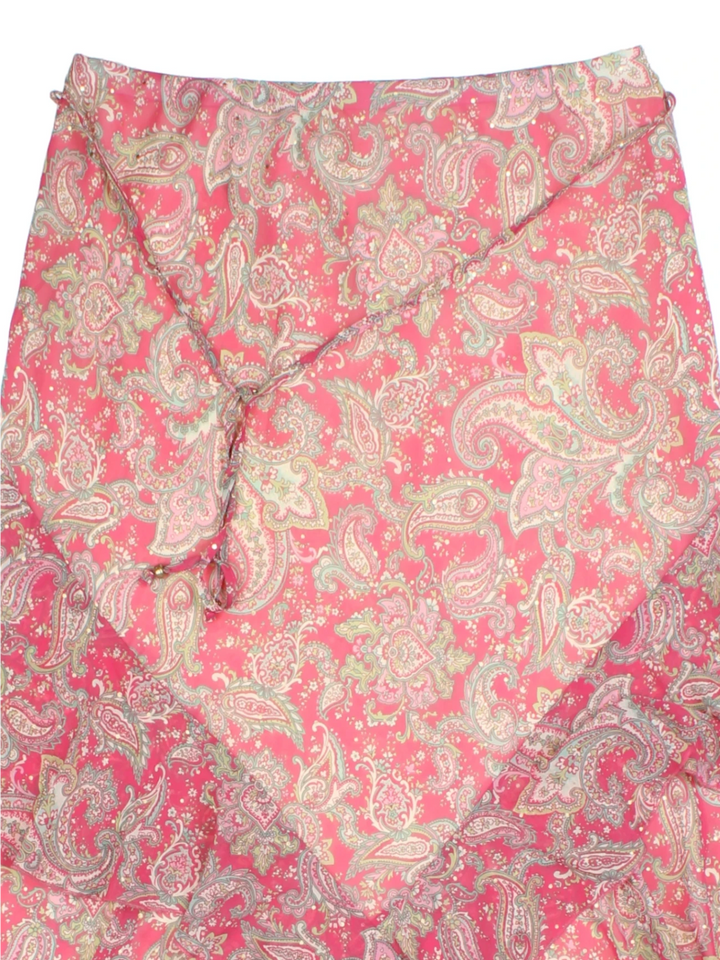Y2K Floral Layered Midi Skirt (Size M)