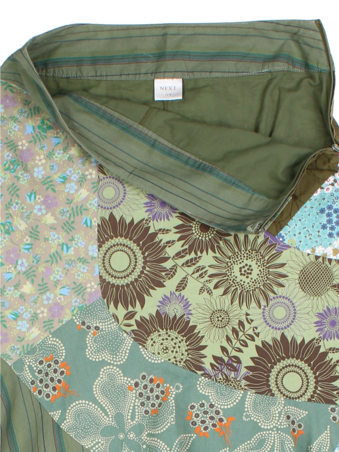 Y2K Patchwork Midi Skirt (Size M)