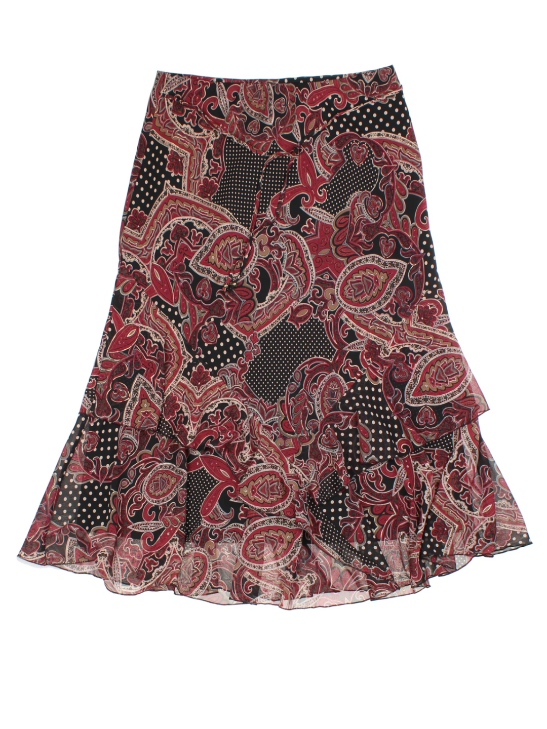 Y2K Paisley Midi Skirt (Size M)