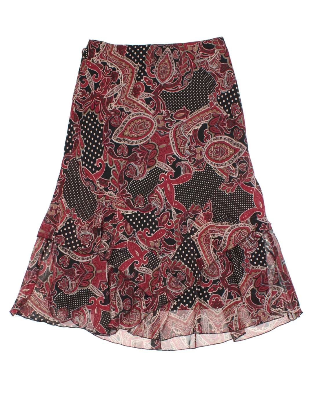 Y2K Paisley Midi Skirt (Size M)