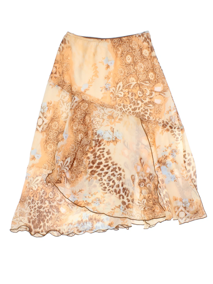 Y2K Sheer Layered Midi Skirt (Size XS)