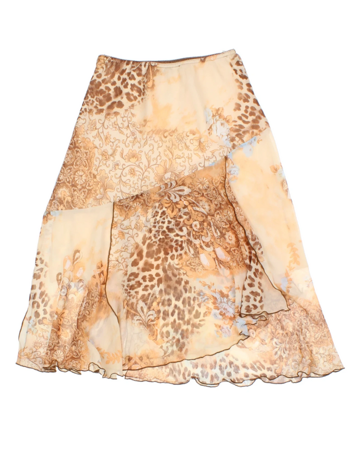Y2K Sheer Layered Midi Skirt (Size XS)