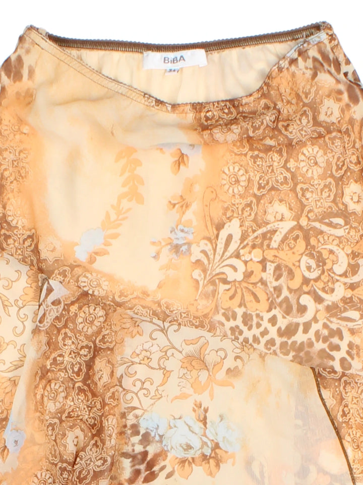 Y2K Sheer Layered Midi Skirt (Size XS)