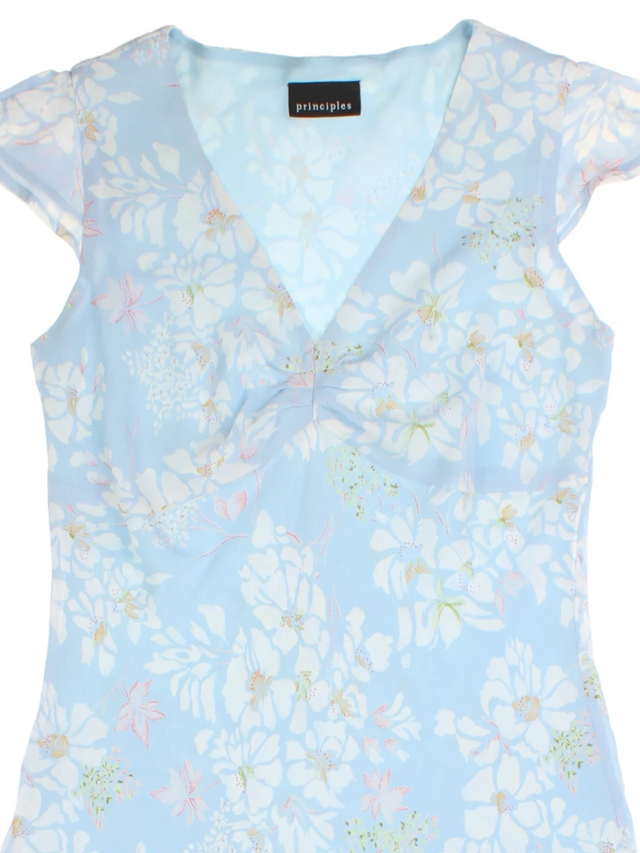 Y2K Floral Midi Dress (Size L)