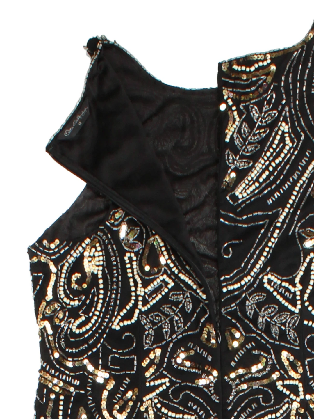 Y2K Sequin Drop Hem Maxi Dress (Size M)