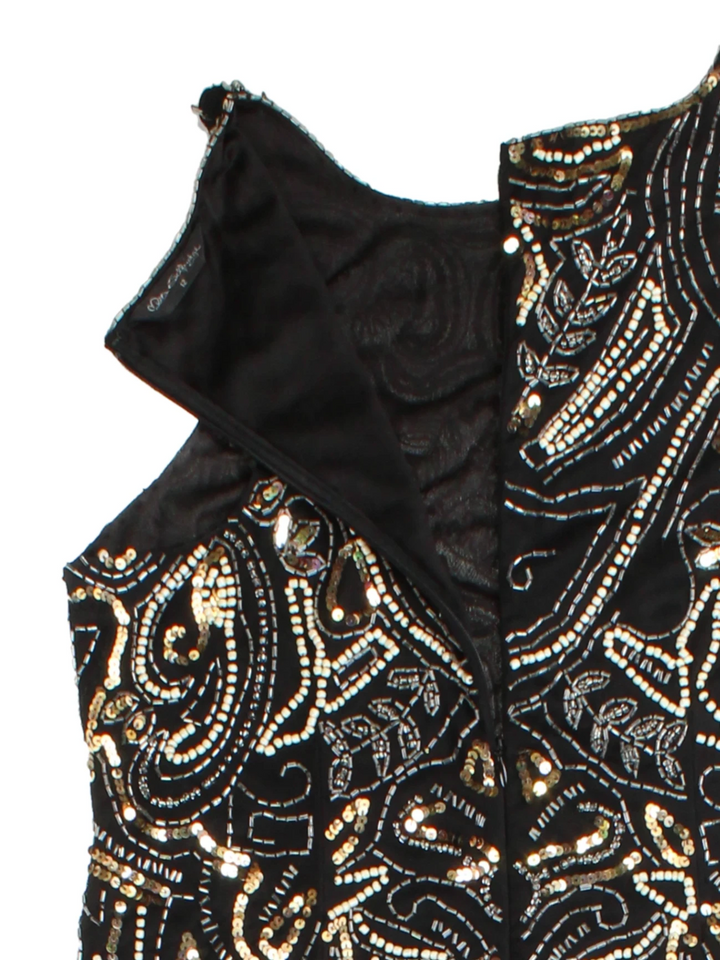 Y2K Sequin Drop Hem Maxi Dress (Size M)