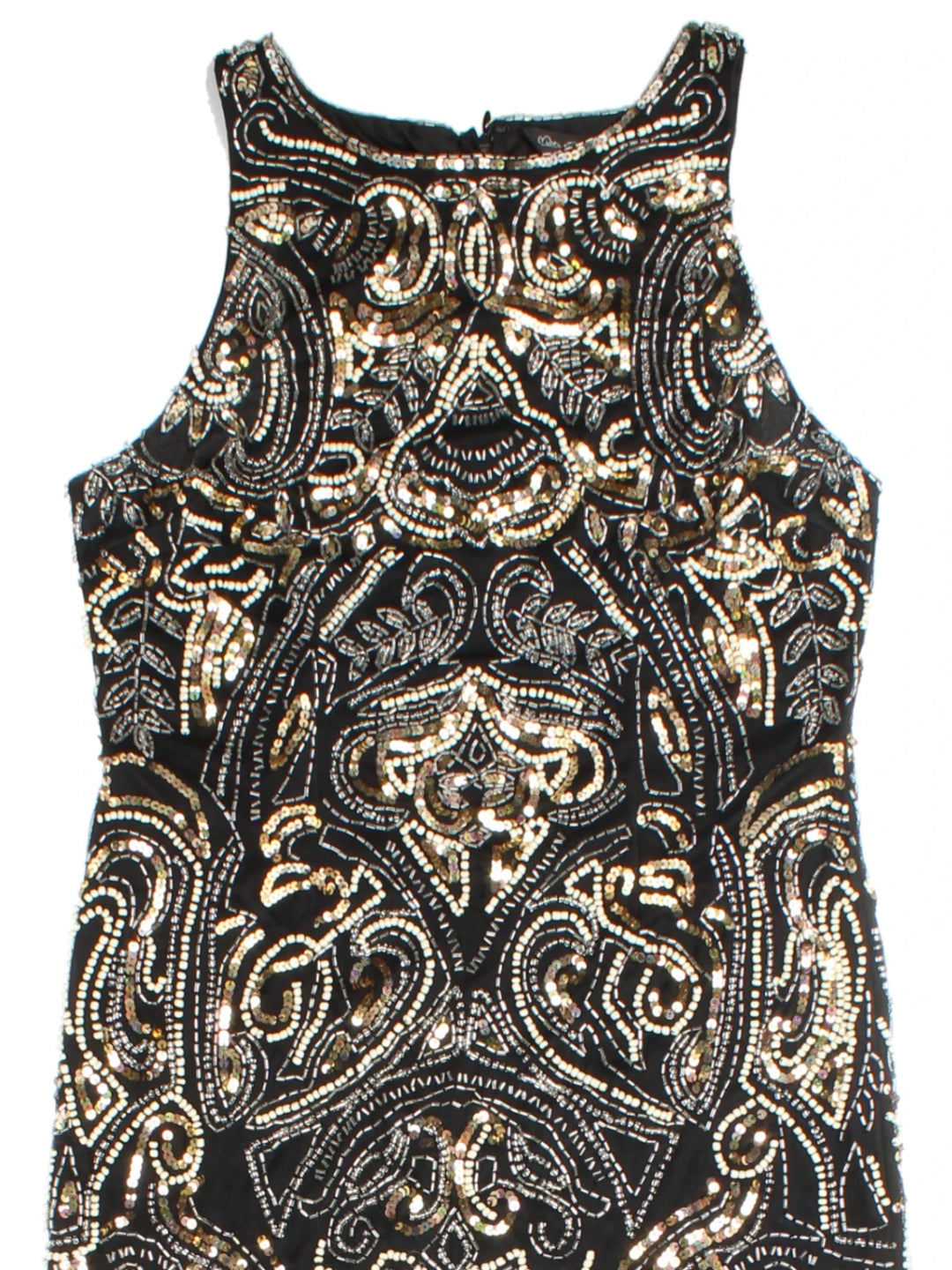 Y2K Sequin Drop Hem Maxi Dress (Size M)