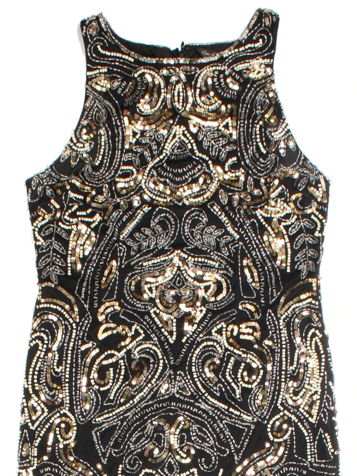 Y2K Sequin Drop Hem Maxi Dress (Size M)