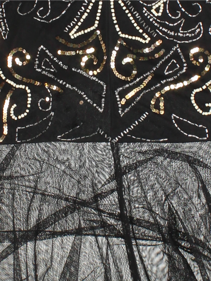 Y2K Sequin Drop Hem Maxi Dress (Size M)