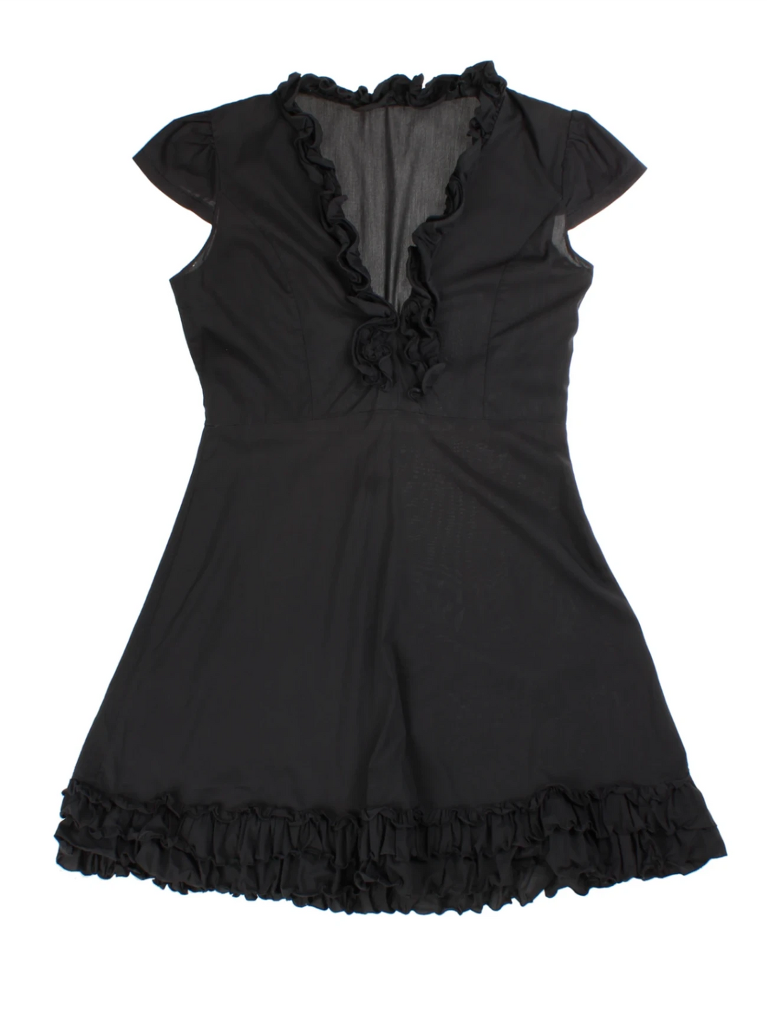 Y2K Ruffle Mini Dress (Size M)
