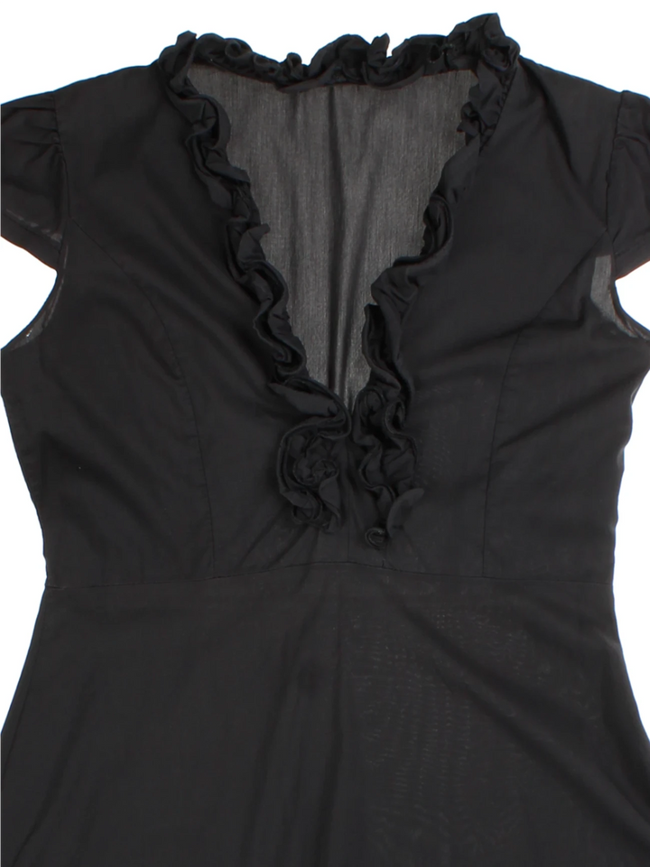 Y2K Ruffle Mini Dress (Size M)
