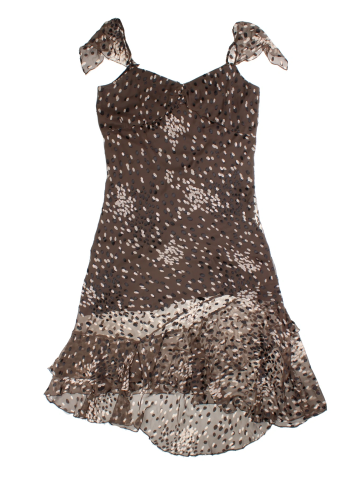 Y2K Polka Dot Midi Dress (Size XL)