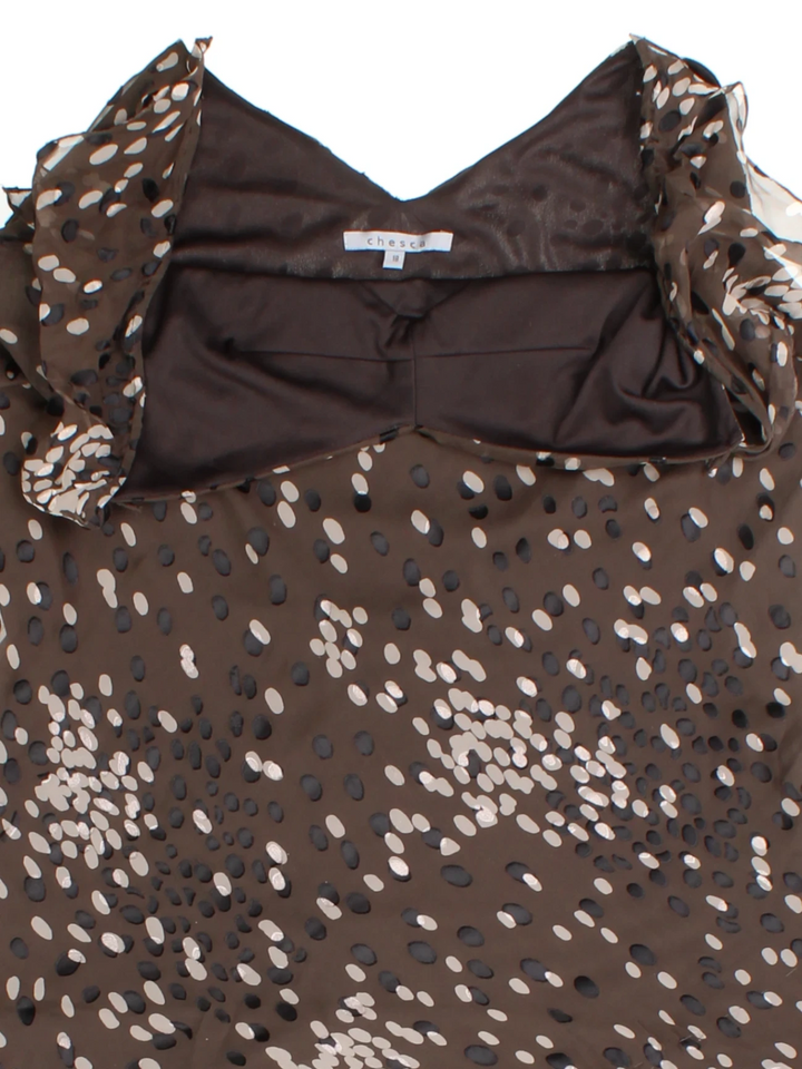 Y2K Polka Dot Midi Dress (Size XL)