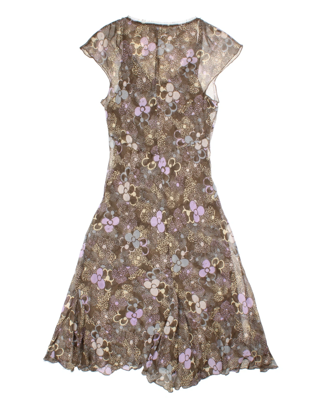 Y2K Floral Sheer Midi Dress (Size M)