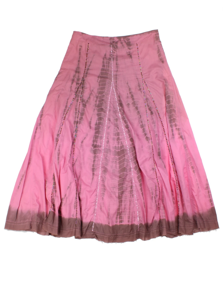 Y2K Tie Dye Sequin Maxi Skirt (Size M)