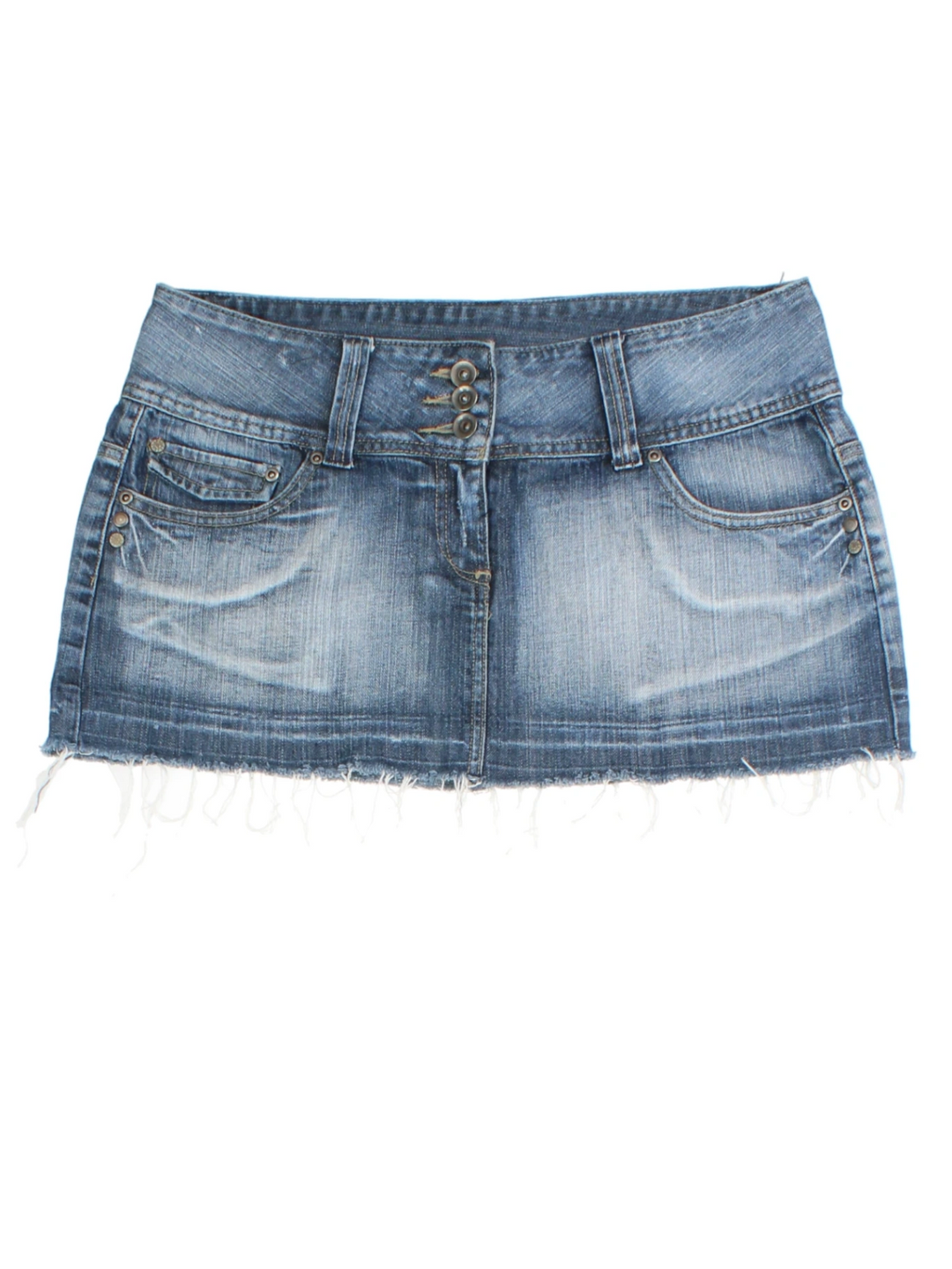 Y2K Denim Mini Skirt (Size M)
